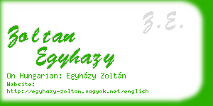 zoltan egyhazy business card